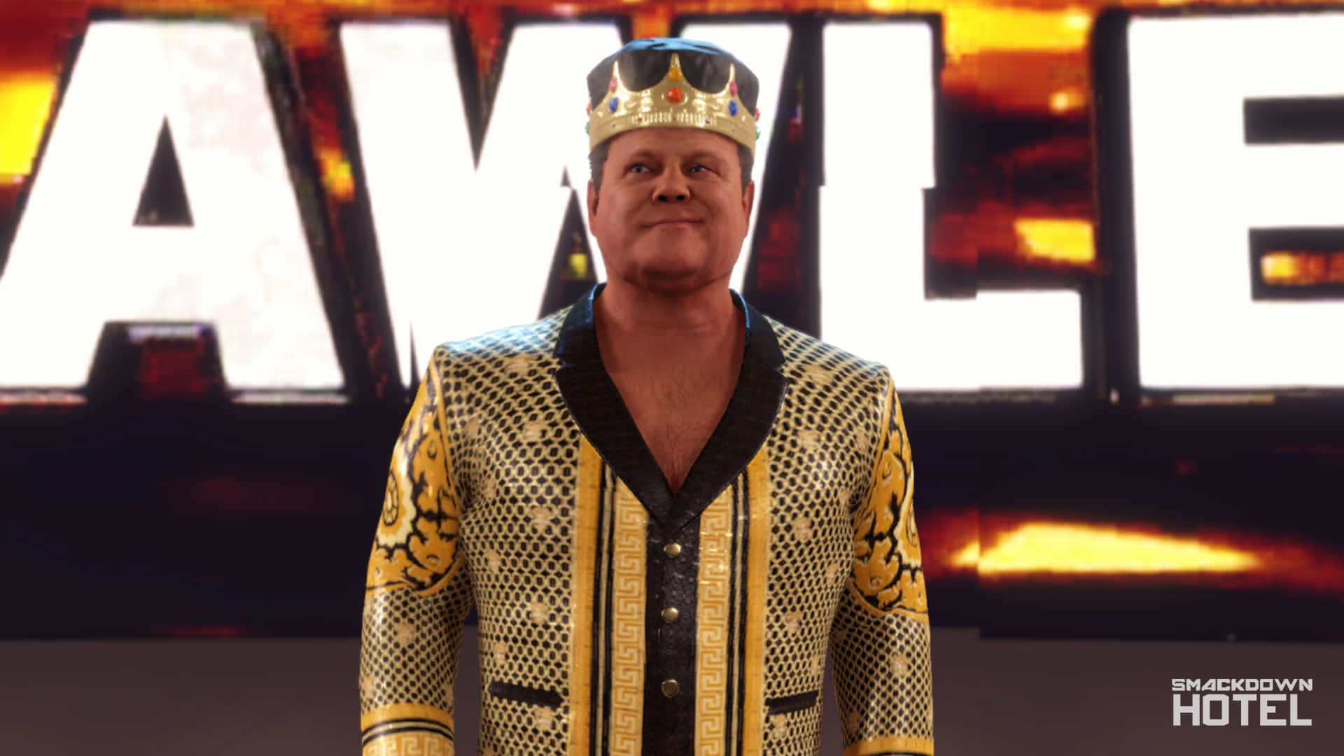 Jerry Lawler Digitally Rendered Game Character Wallpaper
