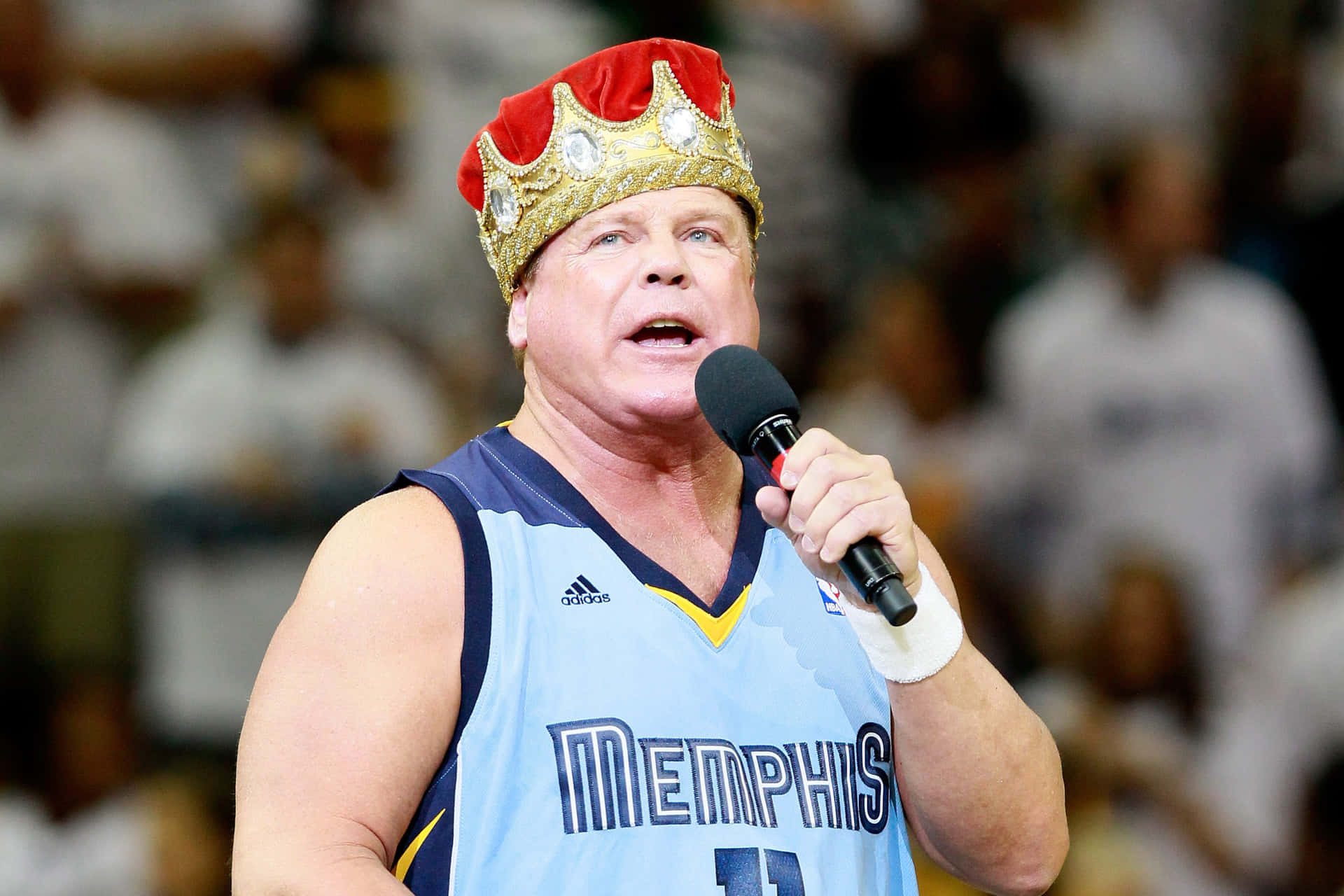 Jerry Lawler In Grizzlies And Spurs Game Wallpaper