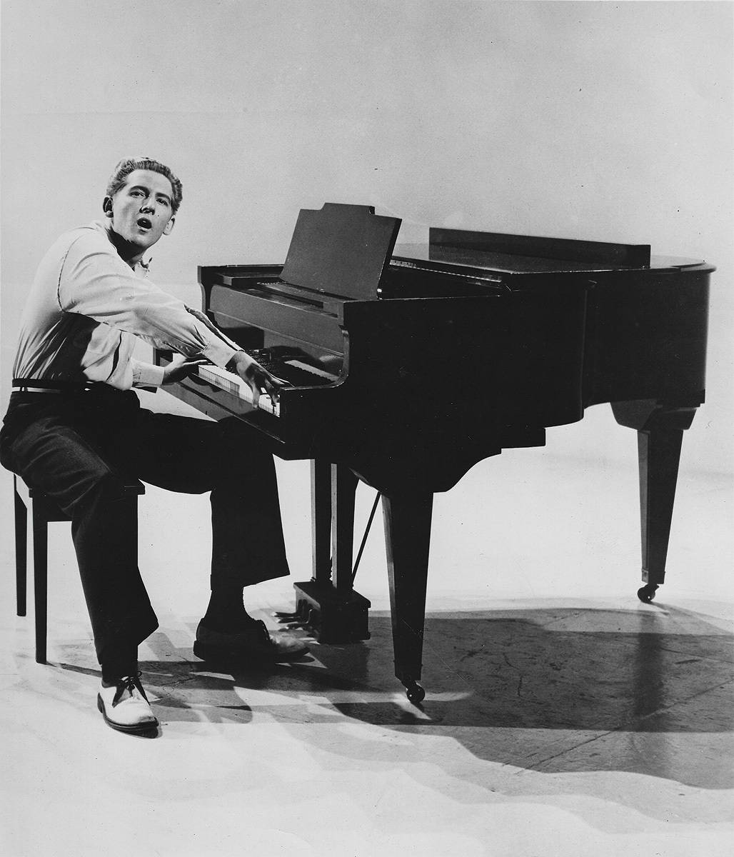 Jerry Lee Lewis White Backdrop