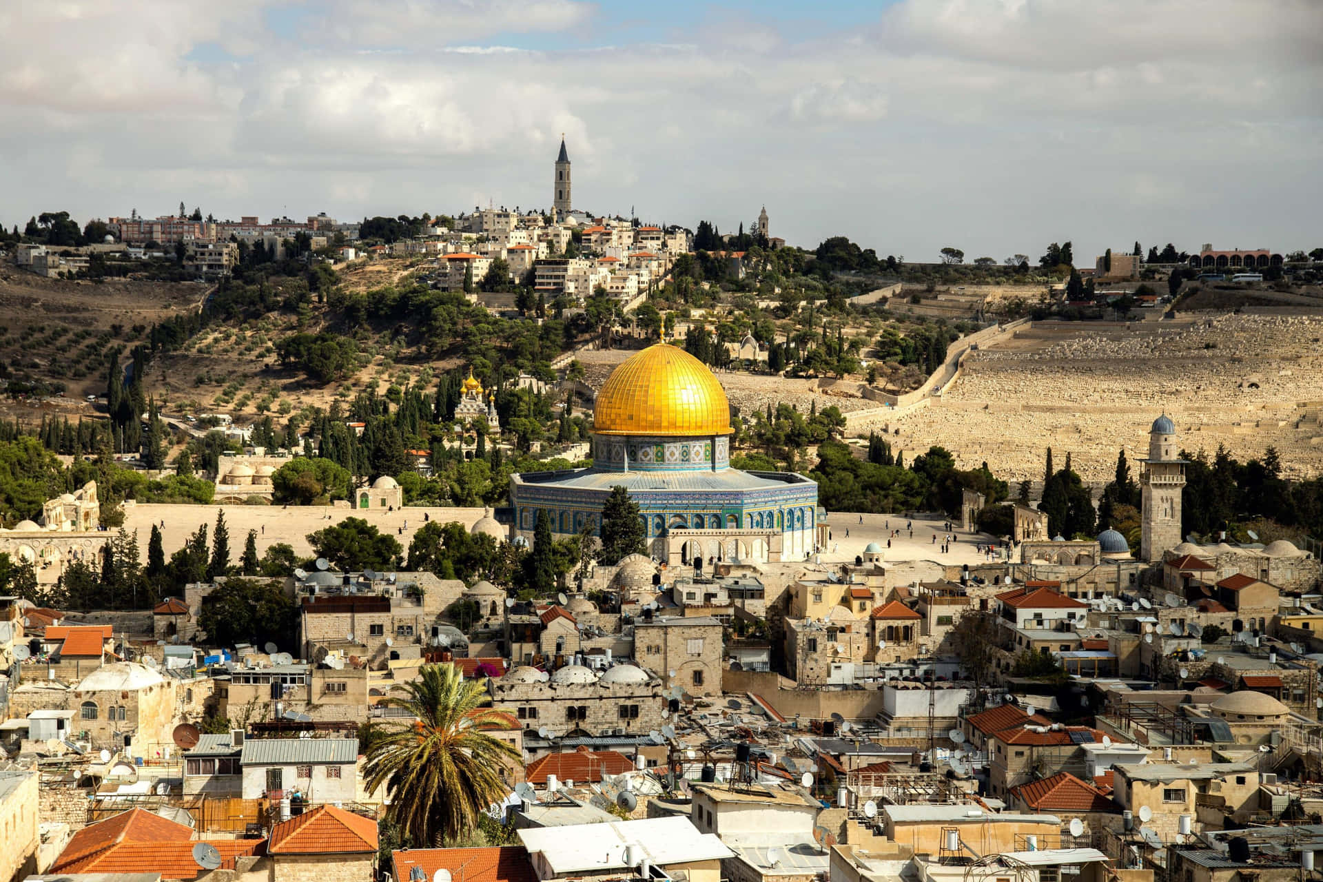 Jerusalem Domeofthe Rockand Cityscape Wallpaper
