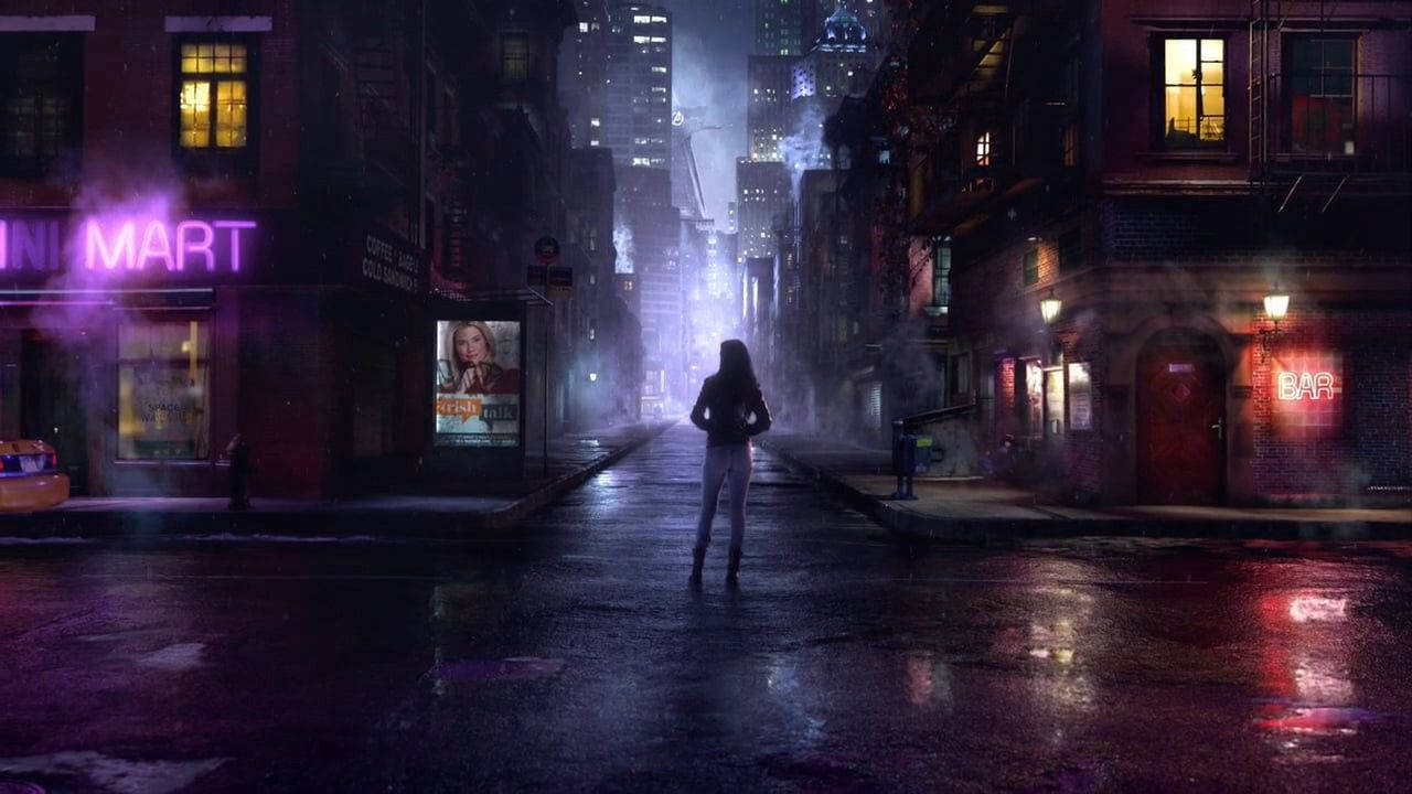 Jessica Jones i mørk gade. Wallpaper