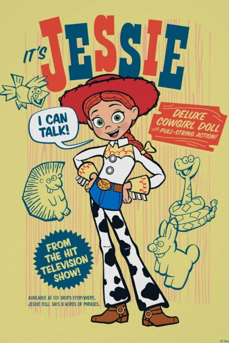 Jessie Toy Story Cartoon Poster Background