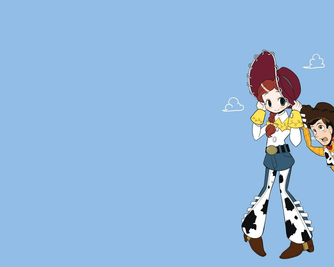 Jessie Toy Story Manga Style Art Background