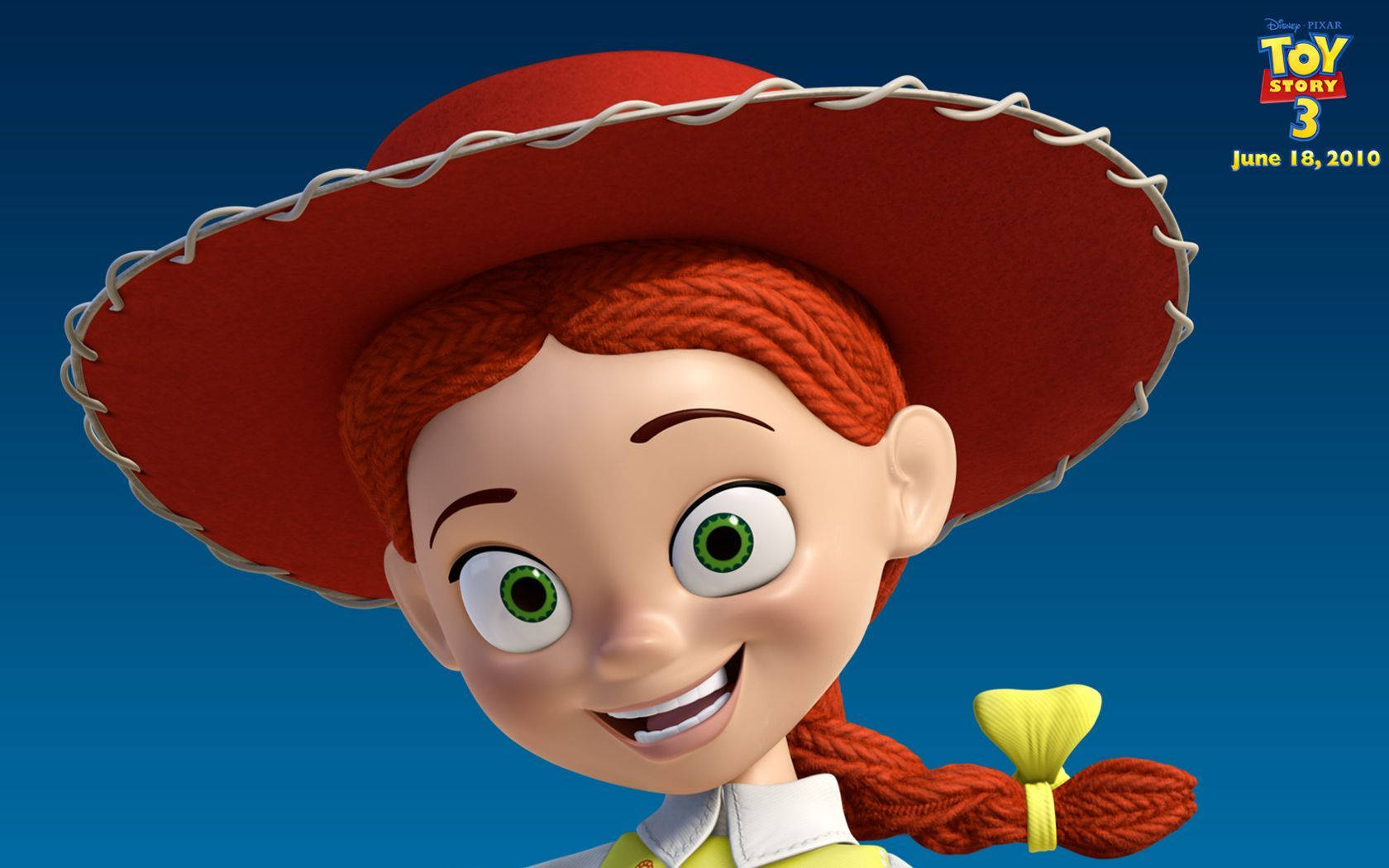 Jessie Toy Story Wearing Yellow Bow Background