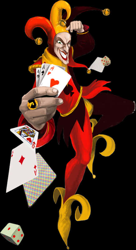 Jester Playing Cards Illustration PNG