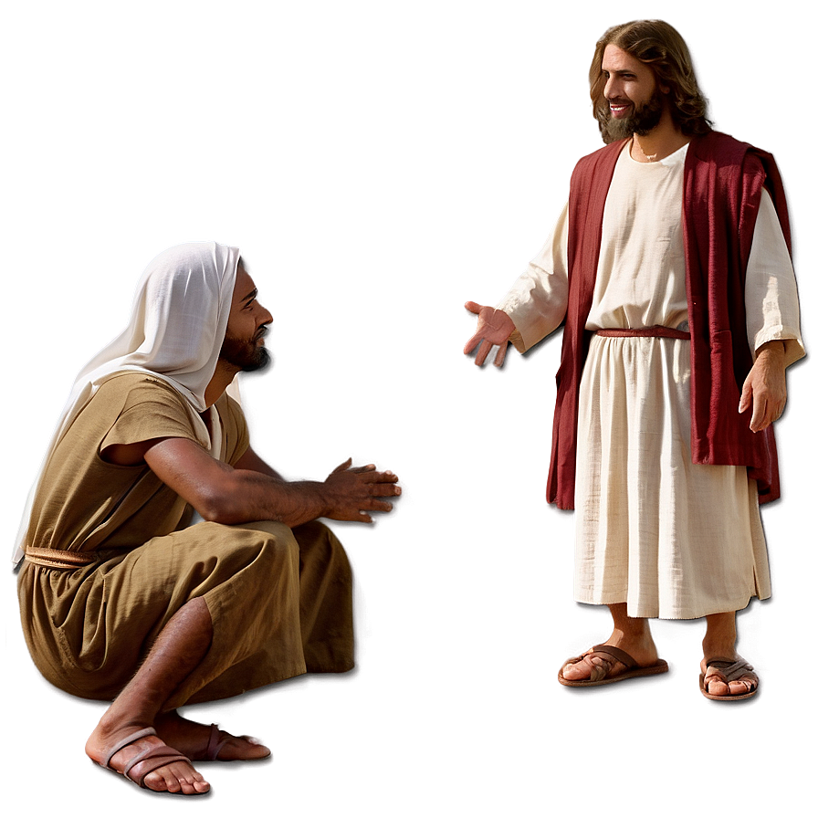 Download Jesus And The Canaanite Woman Png Pla | Wallpapers.com