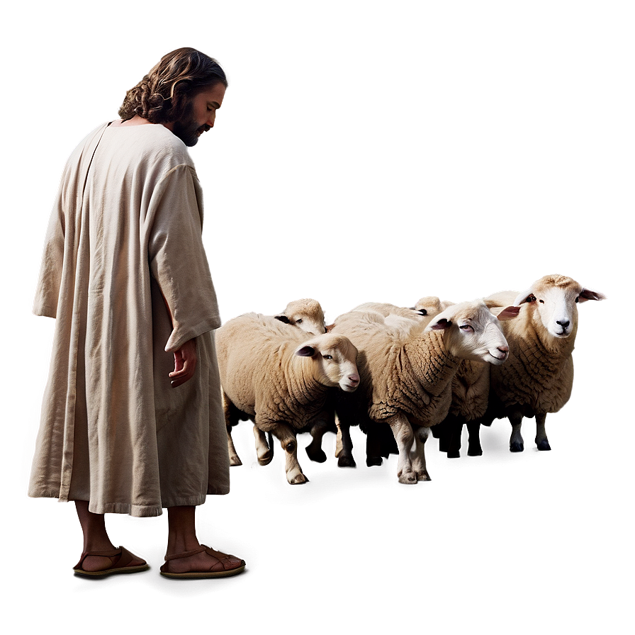 Jesus And The Lost Sheep Png Hcs PNG