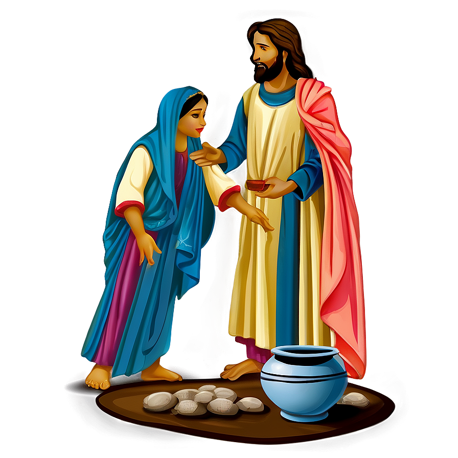 Jesus And The Samaritan Woman Png 67 PNG