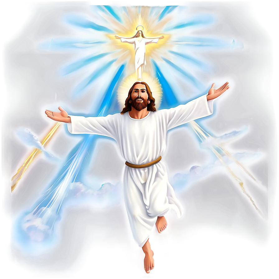 Jesus Christ Ascending To Heaven Png Shj PNG