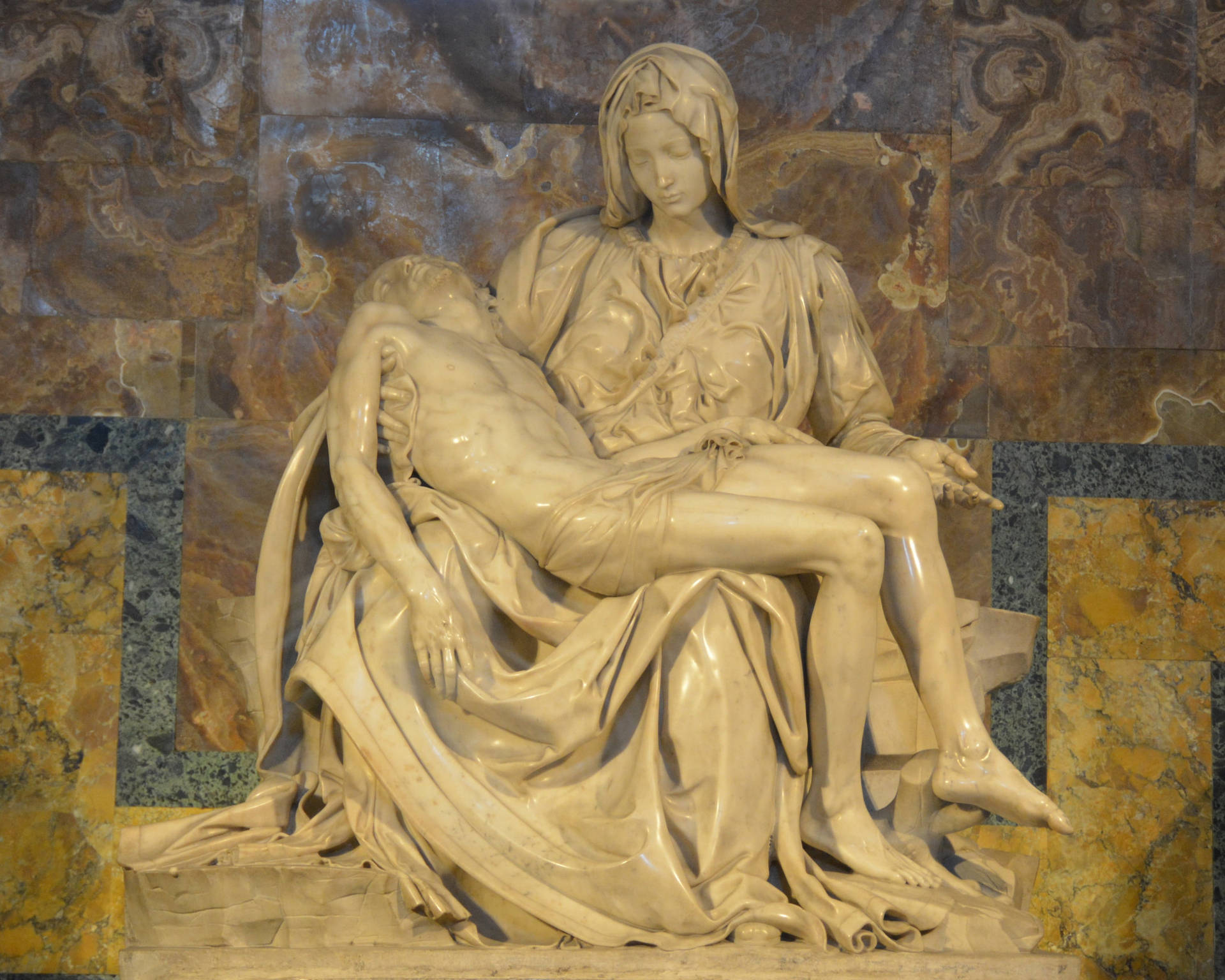 Jesus Christ Mother Mary Pietà Wallpaper
