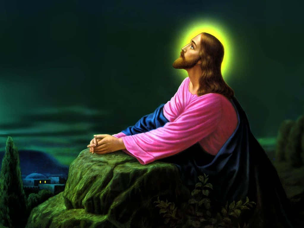 Bildvon Jesus Christus Beim Beten
