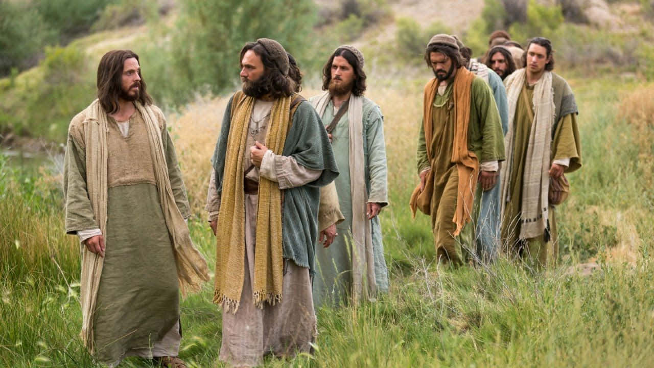 Billedeaf Jesus Kristus Og Hans Disciple