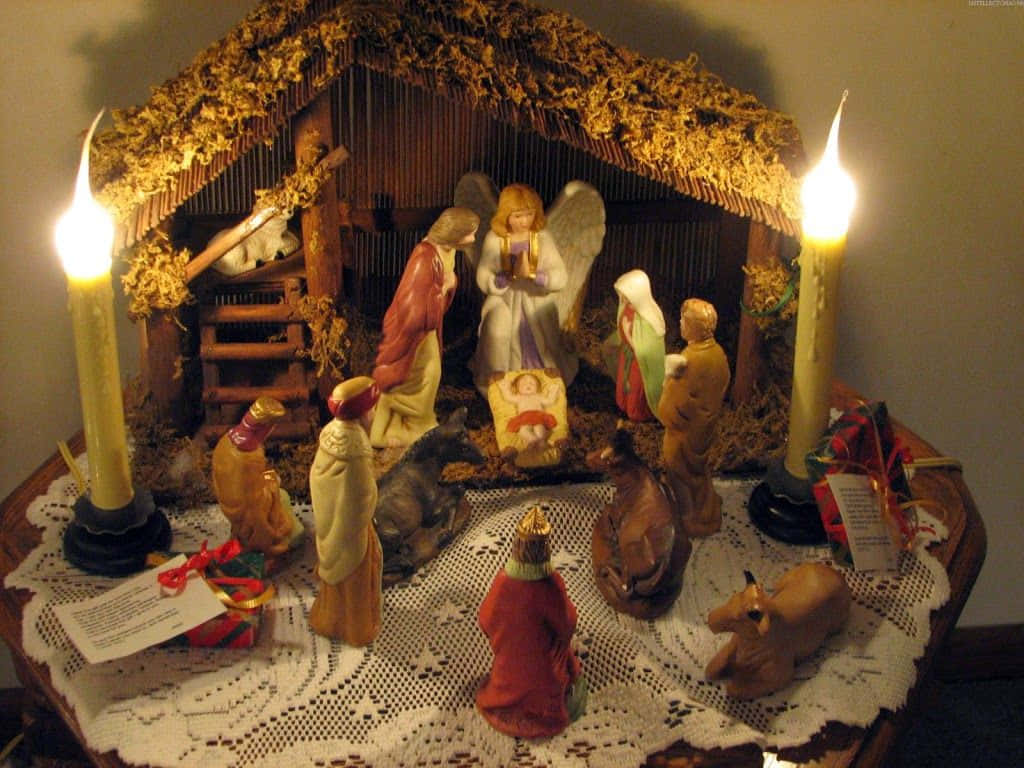 Celebrating Jesus during Christmas Wallpaper