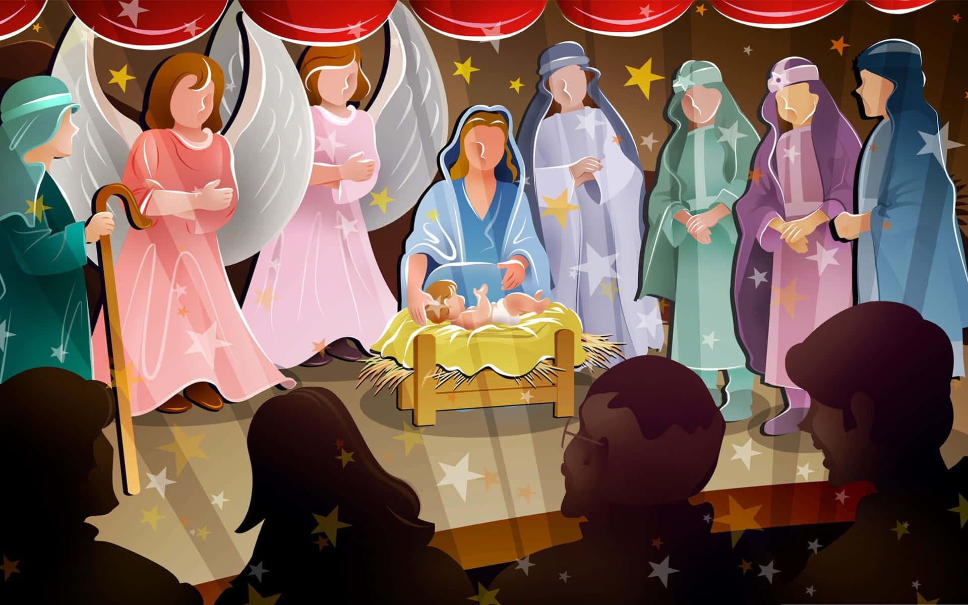 Celebrating Jesus' Birth On Christmas Wallpaper