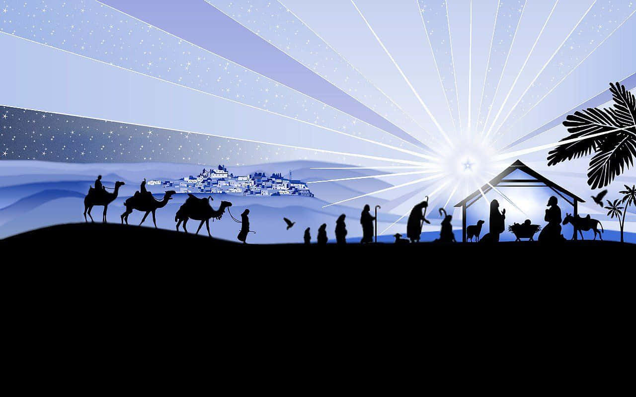 HD wallpaper Holiday Christmas Jesus Mary Mother of Jesus Moon  Stars  Wallpaper Flare
