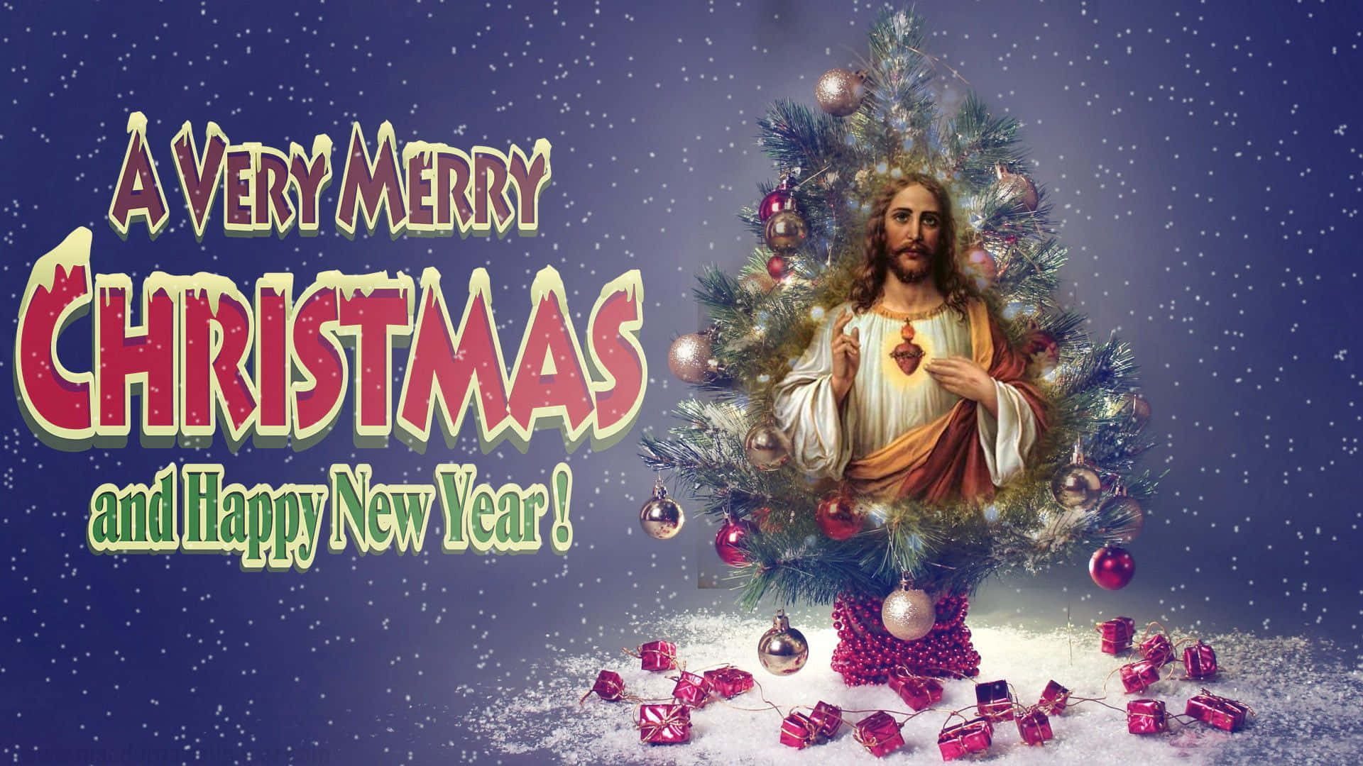 Blessing of Jesus at Christmas Wallpaper