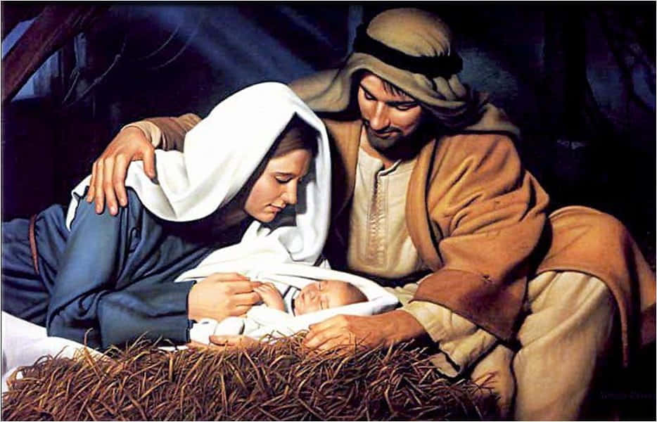 Jesus Celebrating Christmas Wallpaper