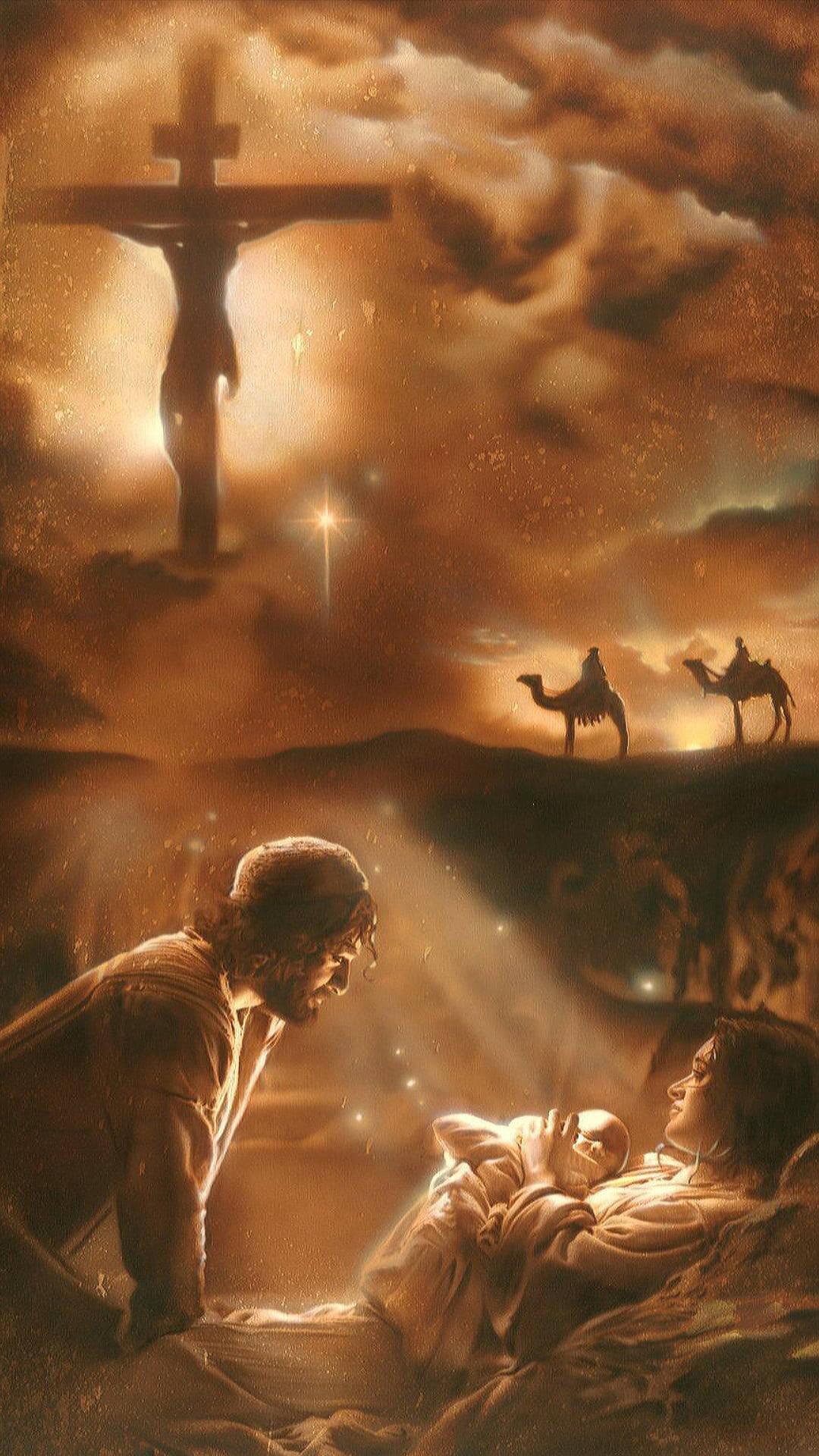 Jesus Cross Birth And Death Wallpaper