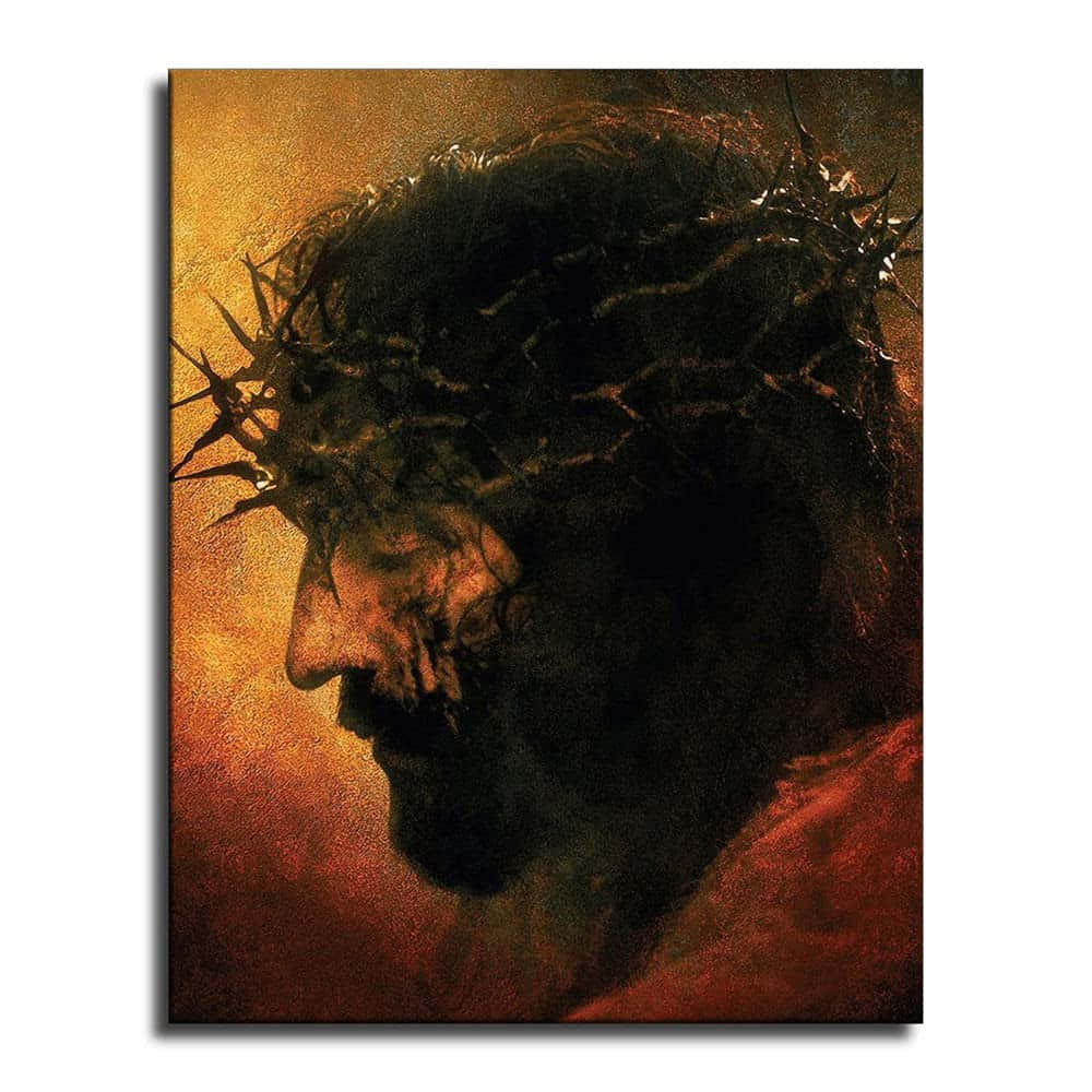 The Suffering Messiah: Jesus in Crown of Thorns Wallpaper