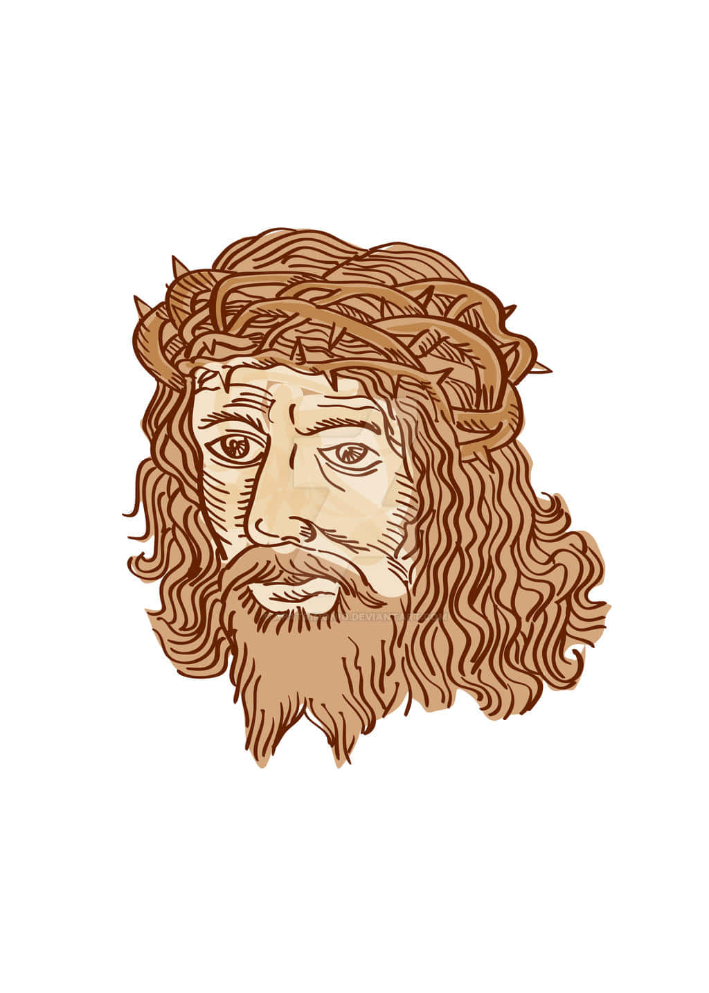 Jesus Wearing the Crown of Thorns Wallpaper
