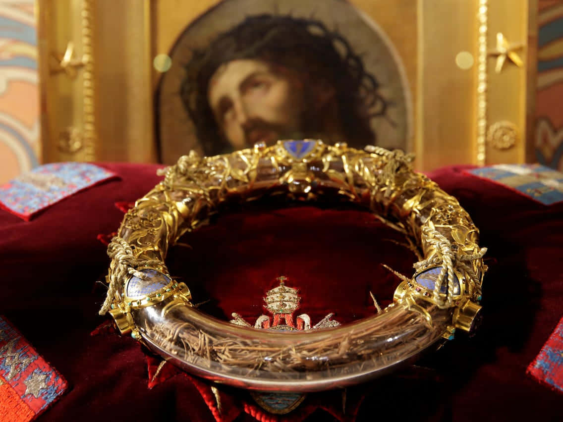 Jesucristollevando La Corona De Espinas. Fondo de pantalla