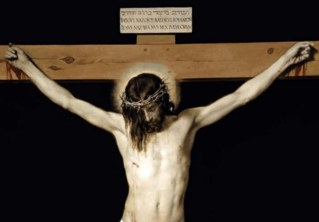 Jesus Christ Crucifixion at Golgotha Hill Wallpaper