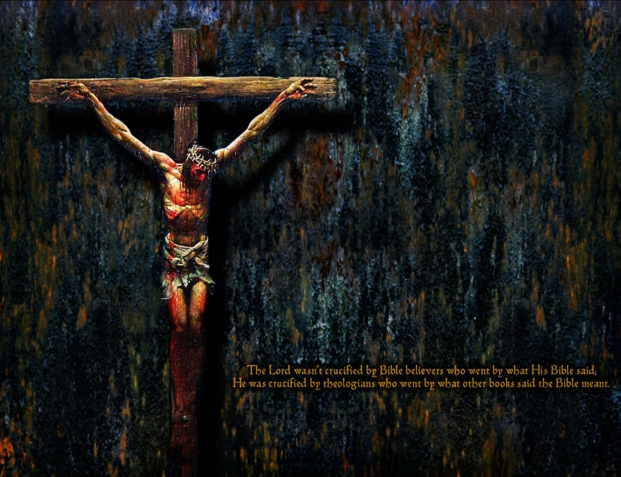 Devotion and Sacrifice - Jesus on the Cross Wallpaper