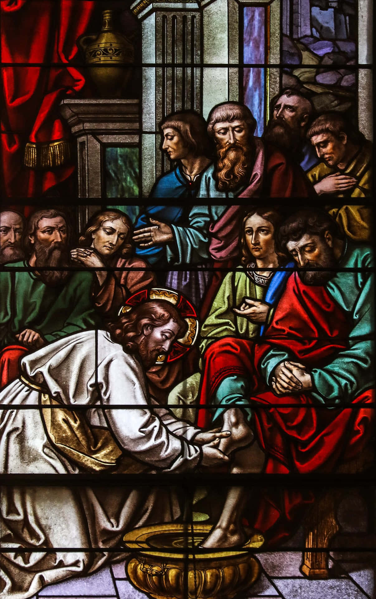 Caption: "Jesus and His Disciples: A Divine Assembly" Wallpaper