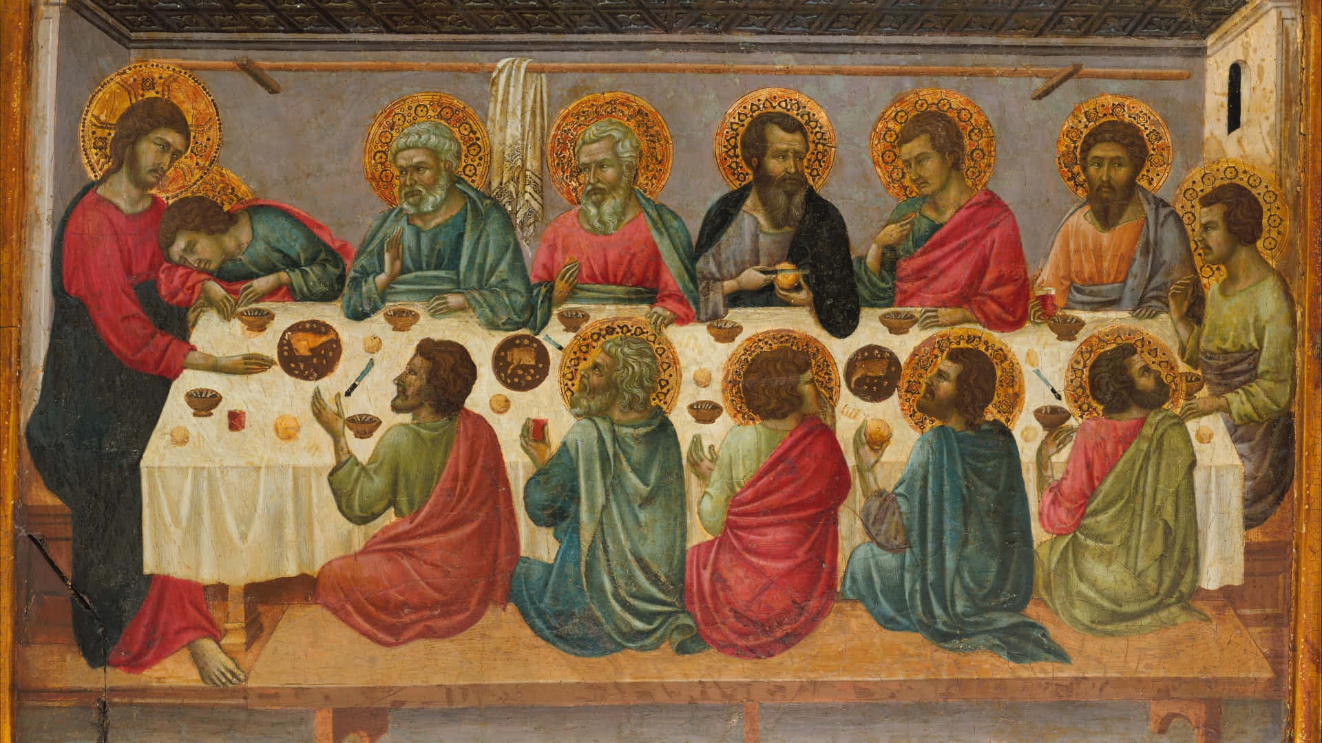 Jesus Disciples Gathered Together Wallpaper