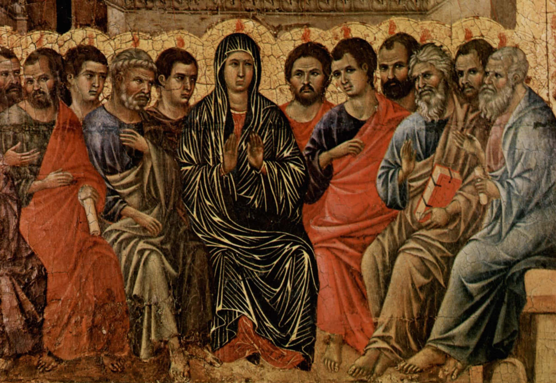 Jesus Disciples Gathered Together Wallpaper