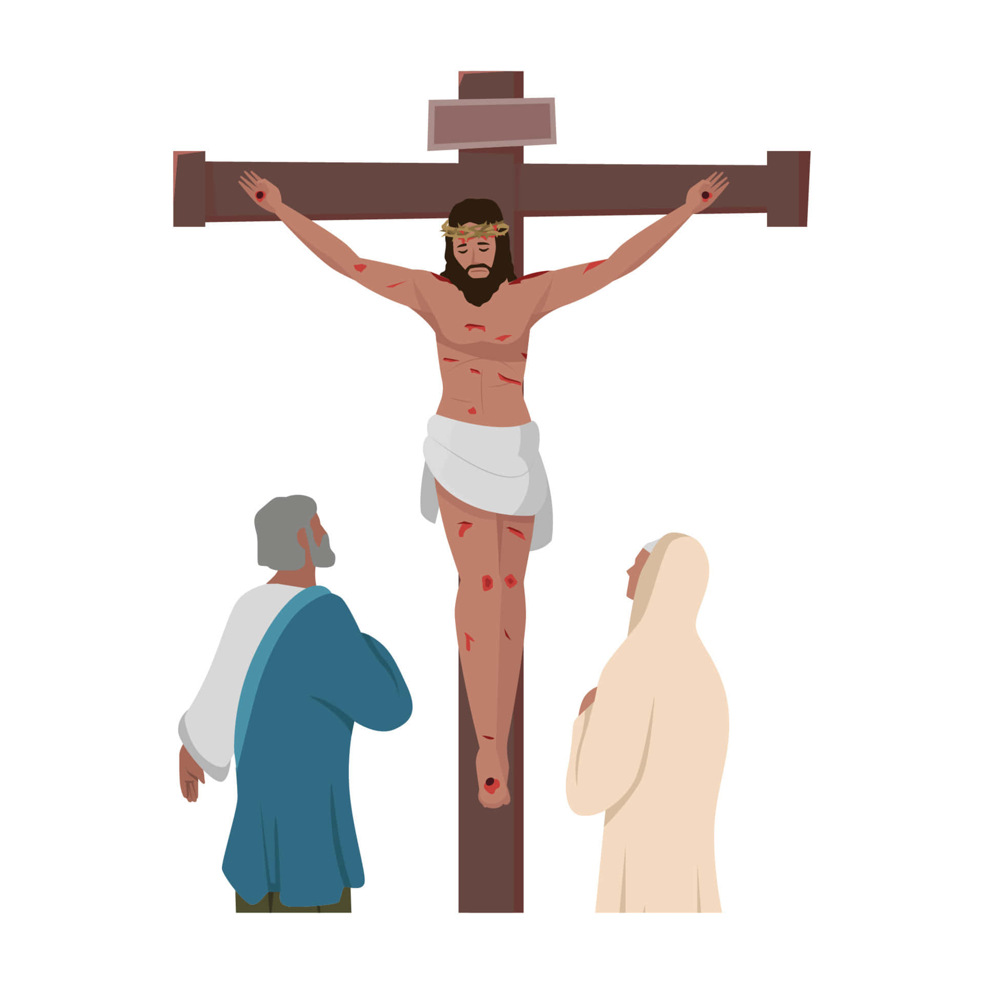 Jesus God Crucifixion Cartoon Picture