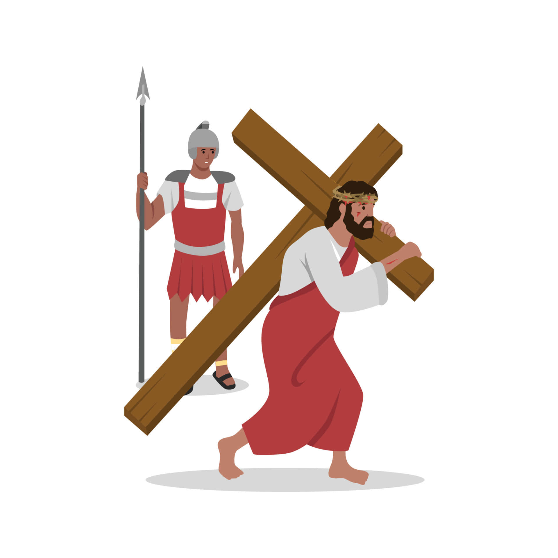 Jesus God Carrying A Cross Picture