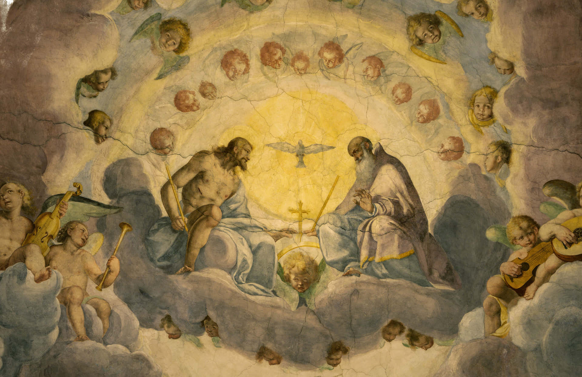 The Ceiling Fresco Jesus God Pictures