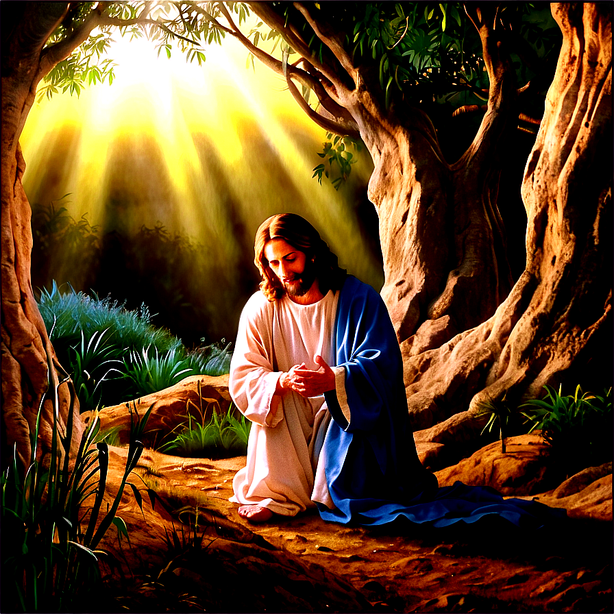 Jesus In Gethsemane Png Tma PNG