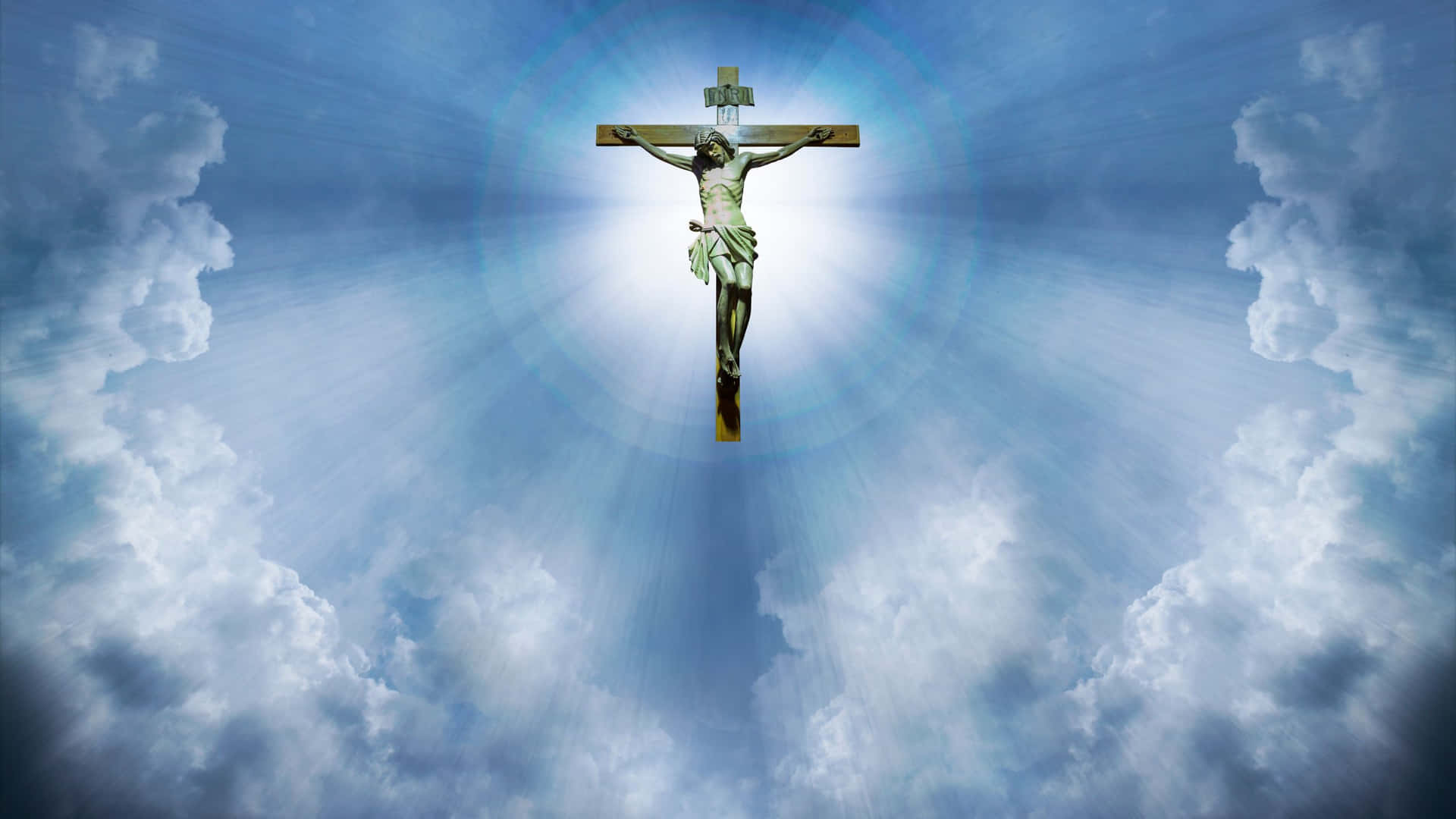 Crucificaçãode Jesus No Céu. Papel de Parede