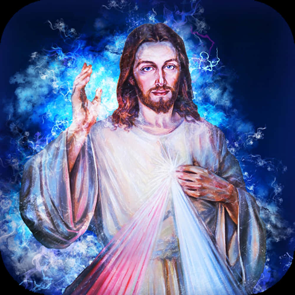 Jesusno Céu - Arte Digital. Papel de Parede