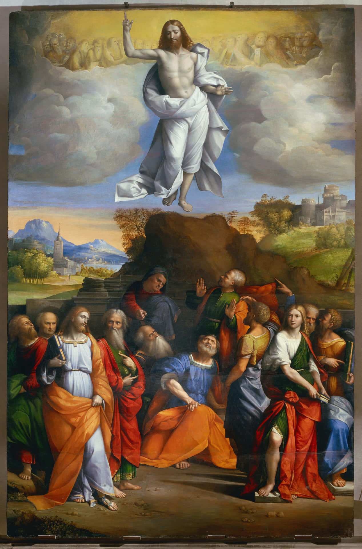Jesus stiger ned fra himlen Wallpaper