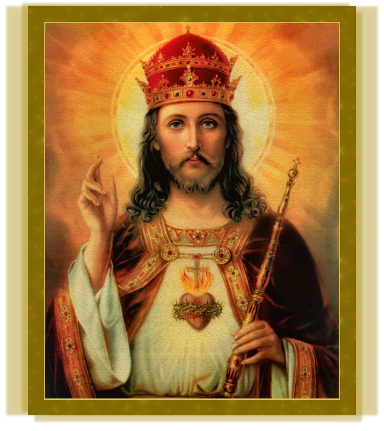 Jesuser Kongen - Portræt Wallpaper