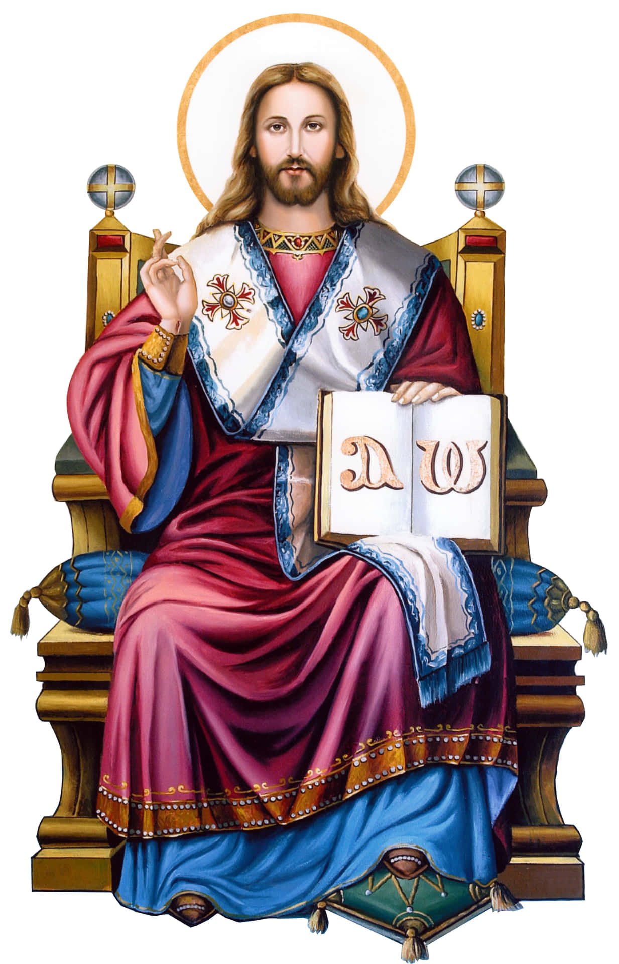 Jesusist König Auf Dem Thron. Wallpaper