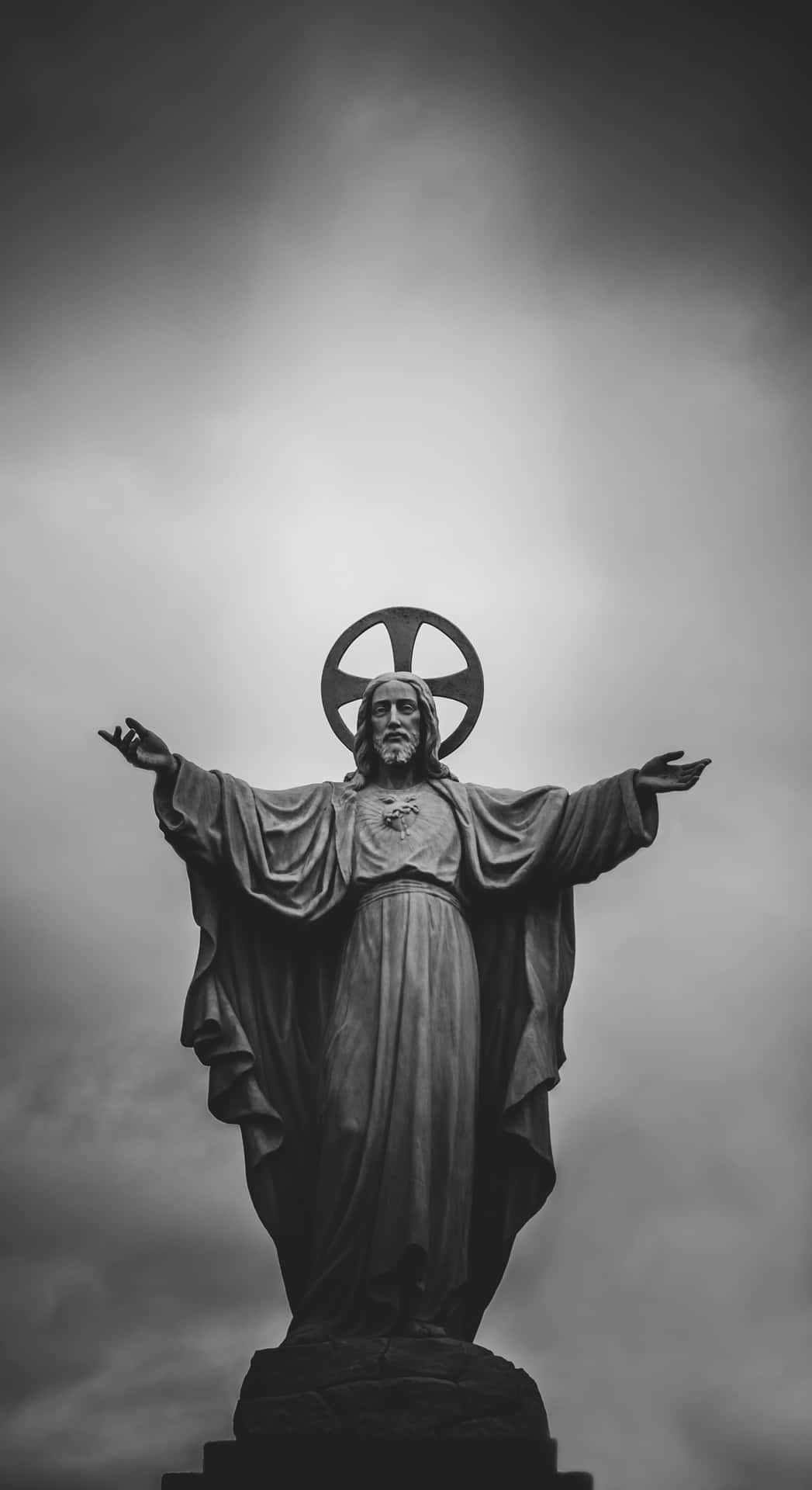 Jesusist König Stein Statue. Wallpaper