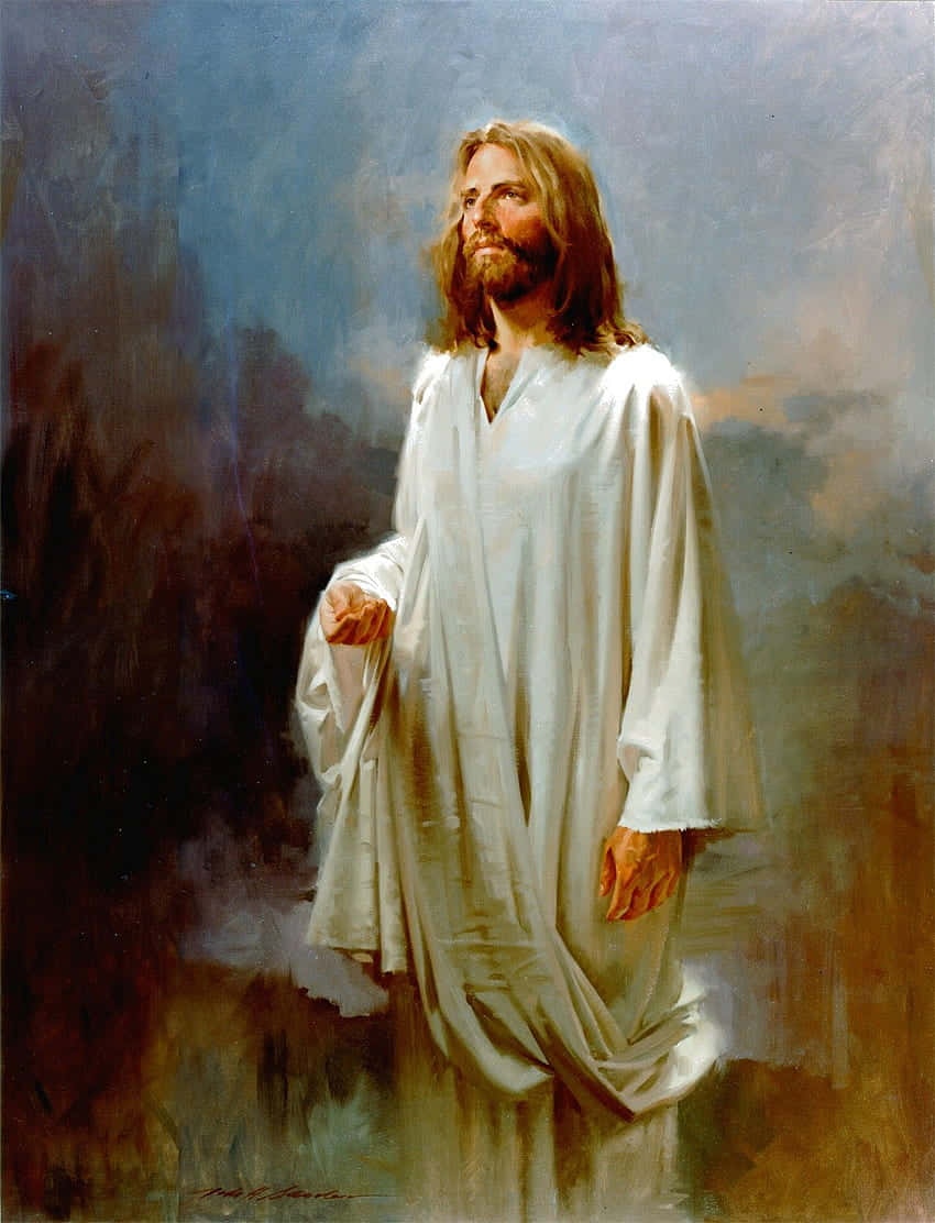 Jesusär Konung Målning Wallpaper