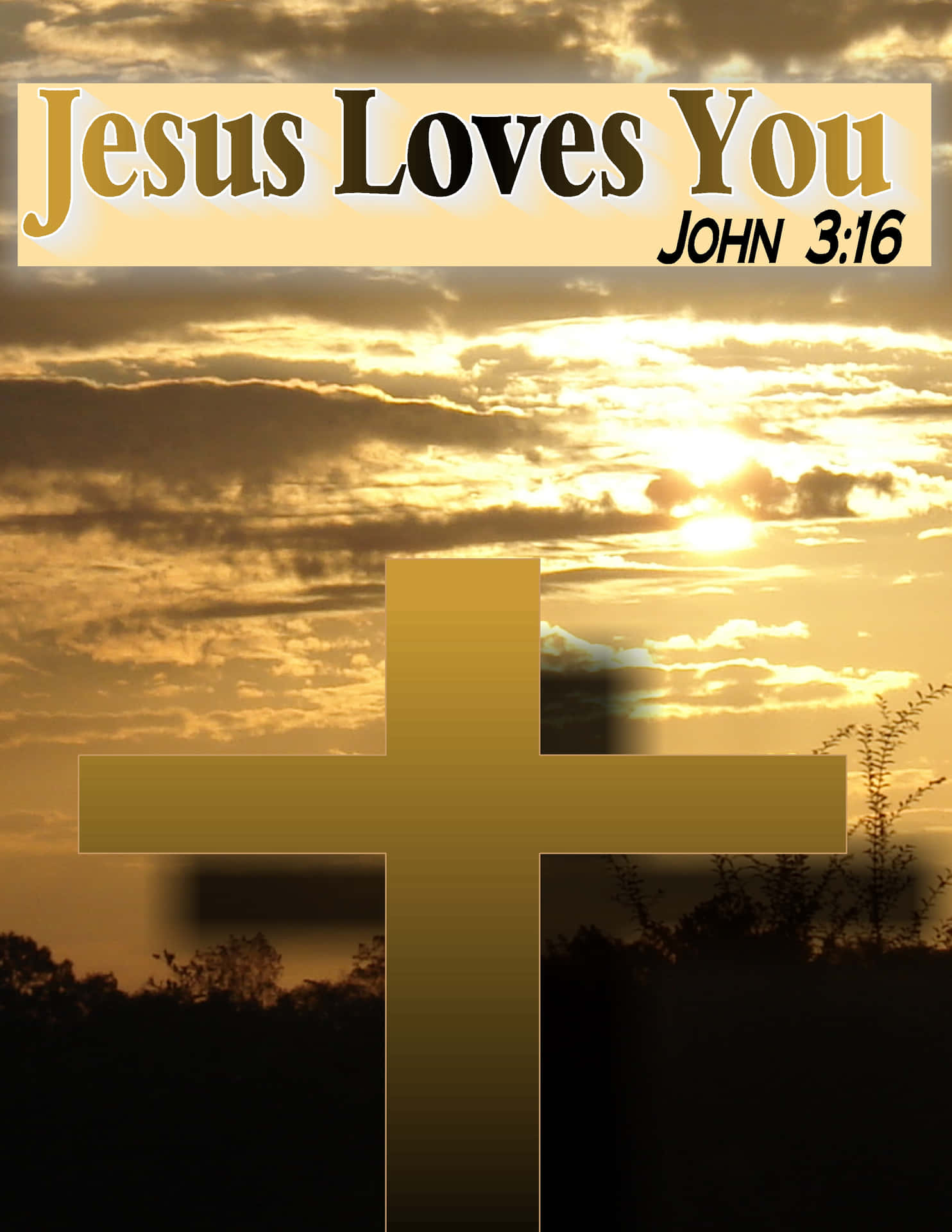 "Jesus Loves You." Wallpaper
