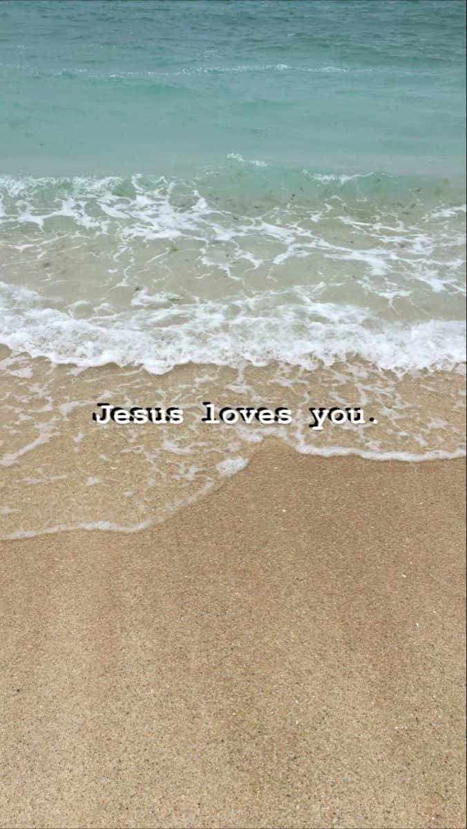 A Beach With Waves And The Words Thank You Wallpaper