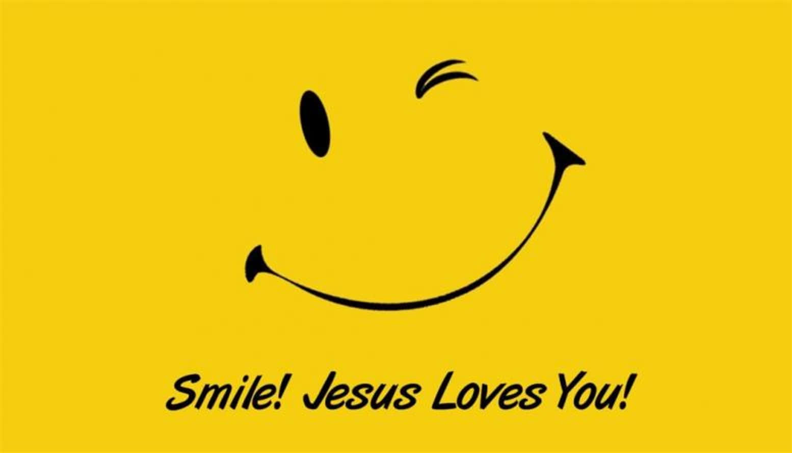 Smil Jesus elsker dig tapet Wallpaper