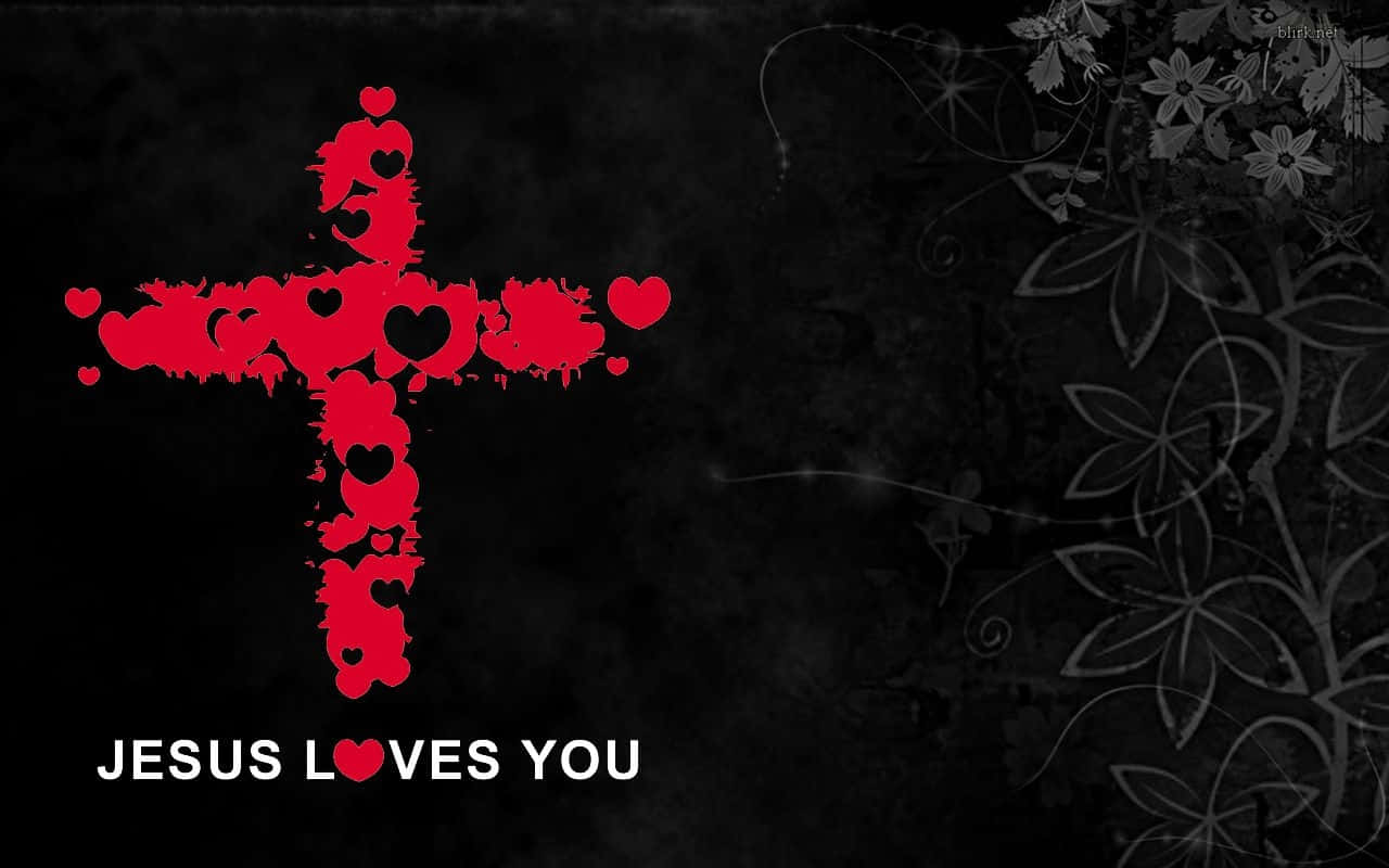 Find peace in knowing that Jesus loves you. Wallpaper