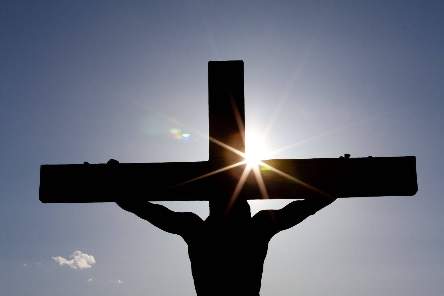 Jesus On Christian Cross Background