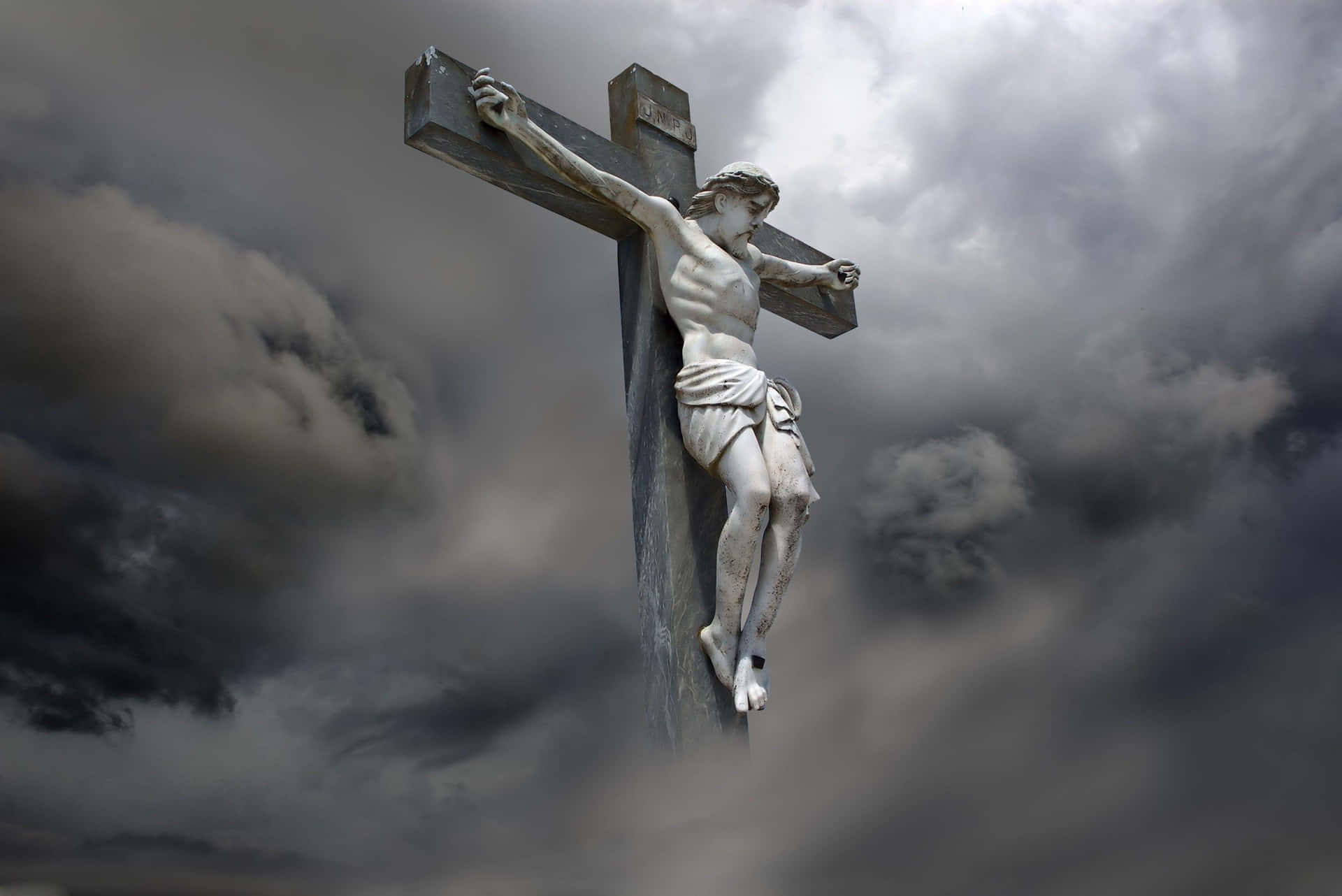 Jesus On The Cross Cloudy Gray Pictures