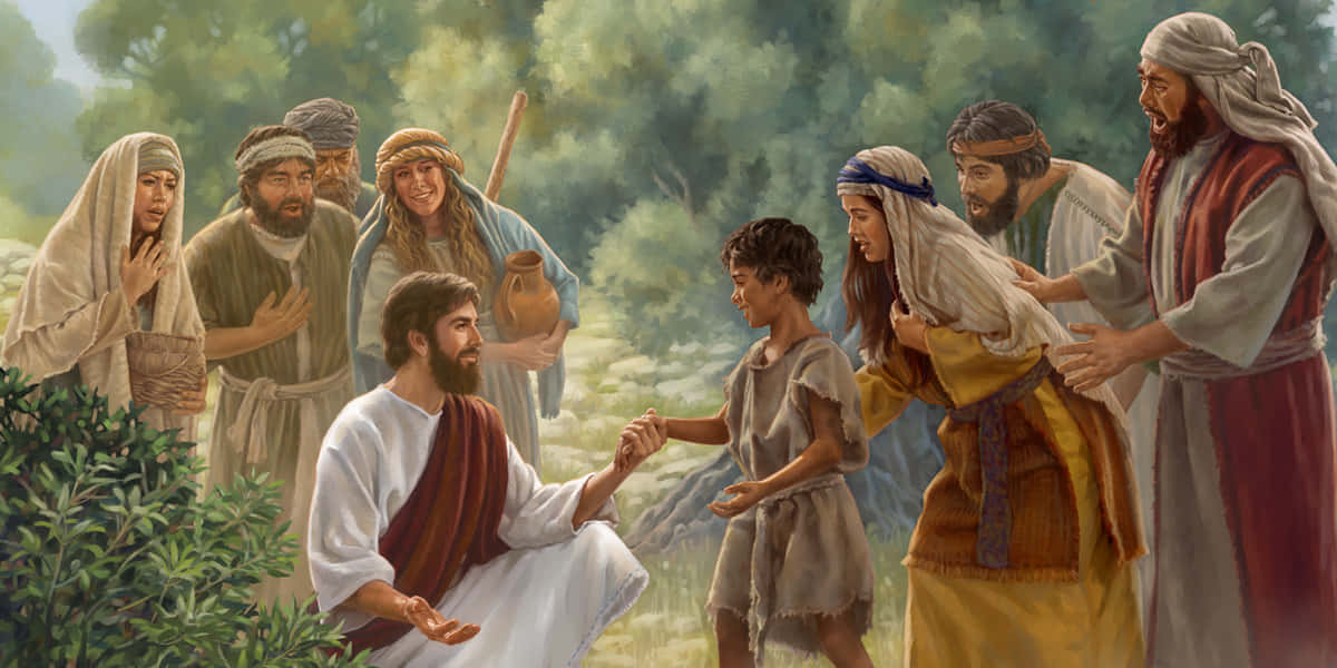 Jesus Christ Welcoming Young Followers Picture
