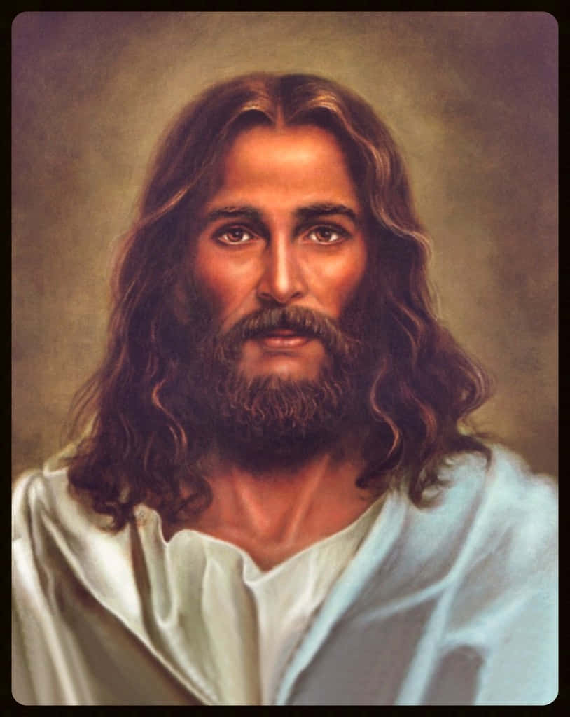 Jesus Kristus religiøs malet billede Tapet