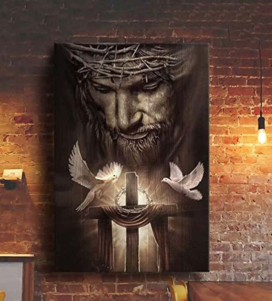 Jesu i hans kronhjort af torner kunst billede